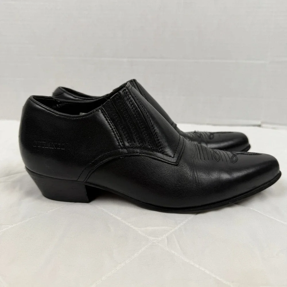 Durango Western Leather Ankle Booties 9 Black Pointed Toe Embroidered